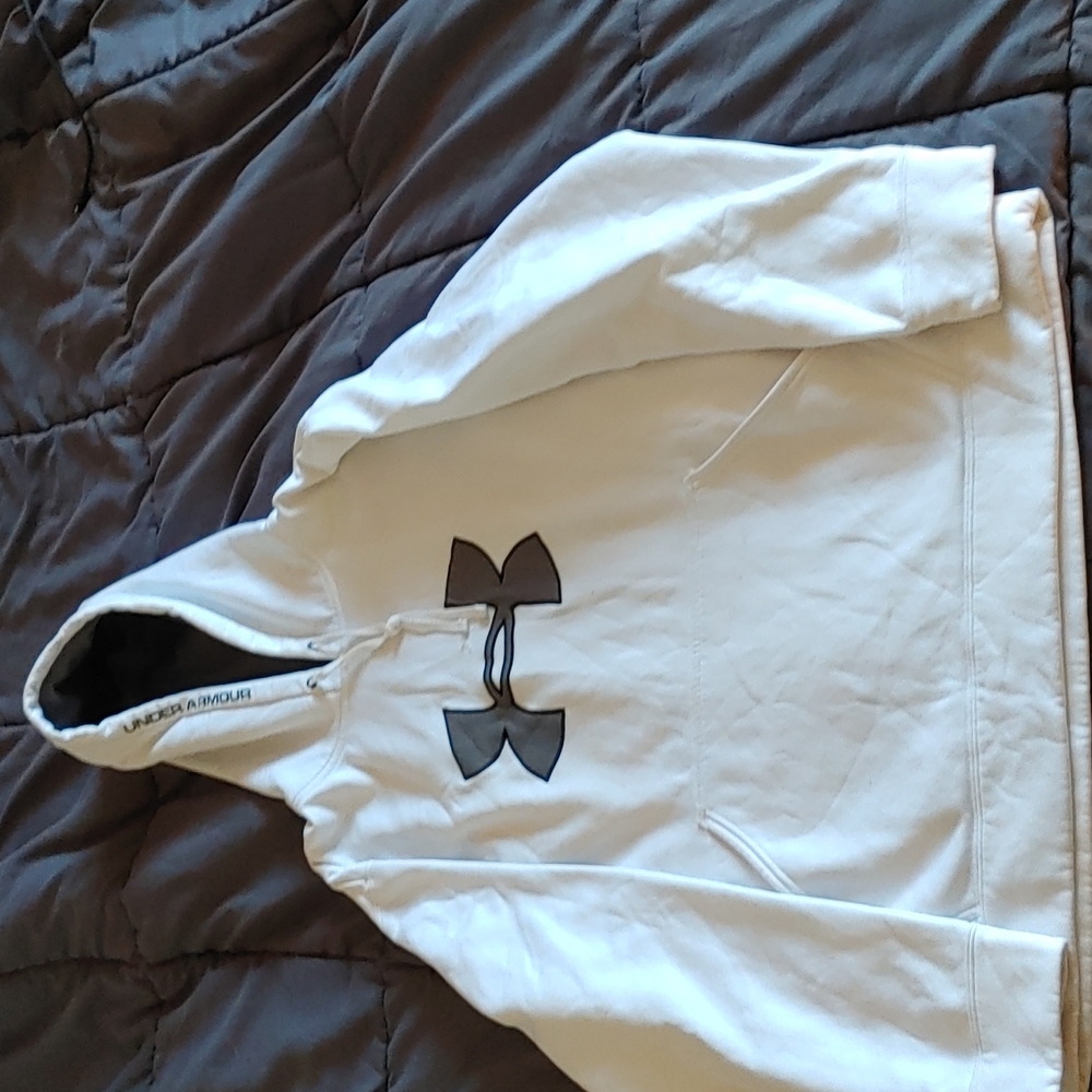 Mens white under armour hoodie